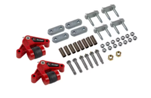 Red E-Z Flex Suspension Kit Up to 8K 1 3/4" Double-Eye Tandem Configuration Leaf Spring Suspension E-Z Flex Conversion Kit for 35" Axle Spacing