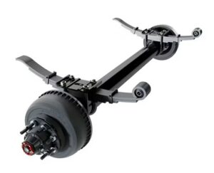 Dexter Axle, Front, 10,000 LB Capacity, 8 on 6.5" Bolt Pattern, Electric Brake, Straight Spindle, Oil Lubrication, 74" Track, 46" Spring Center, Slipper Springs Pre-Mounted***DSS SUSPENSION******