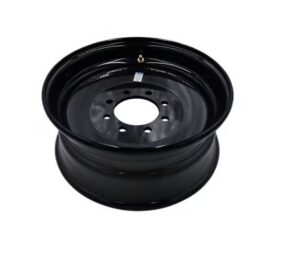 Wheel Only, 17.5"x6.75", 8 on 6.5" Bolt Pattern, Steel Black Solid Center HD, 4.75" Center Bore, 0.19" Inset, 6005 Lbs Capacity