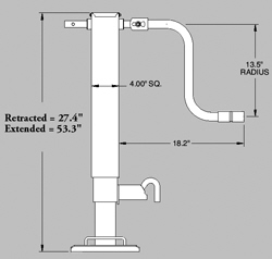 Drop Leg Jack w/ Handle- Bulldog,  Drop Leg Jack with Handle, Standard (10K)