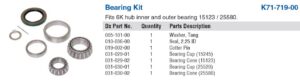BEARING KIT #42 15123/25580 ** 6K