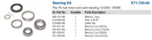 7K BEARING KIT  7800071-01 K71-720-00