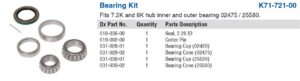 BEARING KIT #42 7.2-8K
