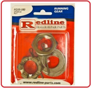 1"-14 SPNDL NUT, PKG 2EA W/PLAIN WSHR,COTTER PIN