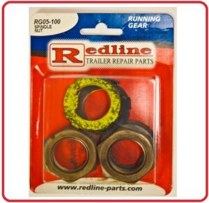 1"-14 SPNDL NUT, PKG 2EA W/PLAIN WSHR,COTTER PIN