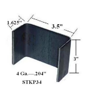 Stake Pocket 1 5/8” X 3 1/2” X 3"  8 Ga.
