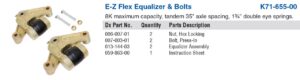 EZFLEX TANDEM EQUALIZER KIT,2ea 7-3/4" EQ, 2eaBOLTS/NUTS